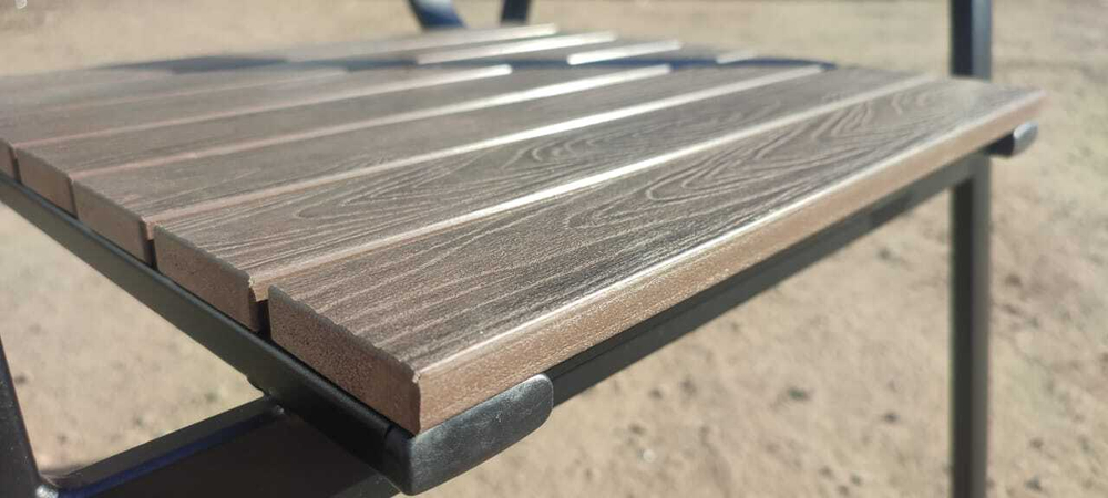 Алюминиевое кресло ПОЛИВУД-4 «POLYWOOD-4» цвет каштан арт.1014