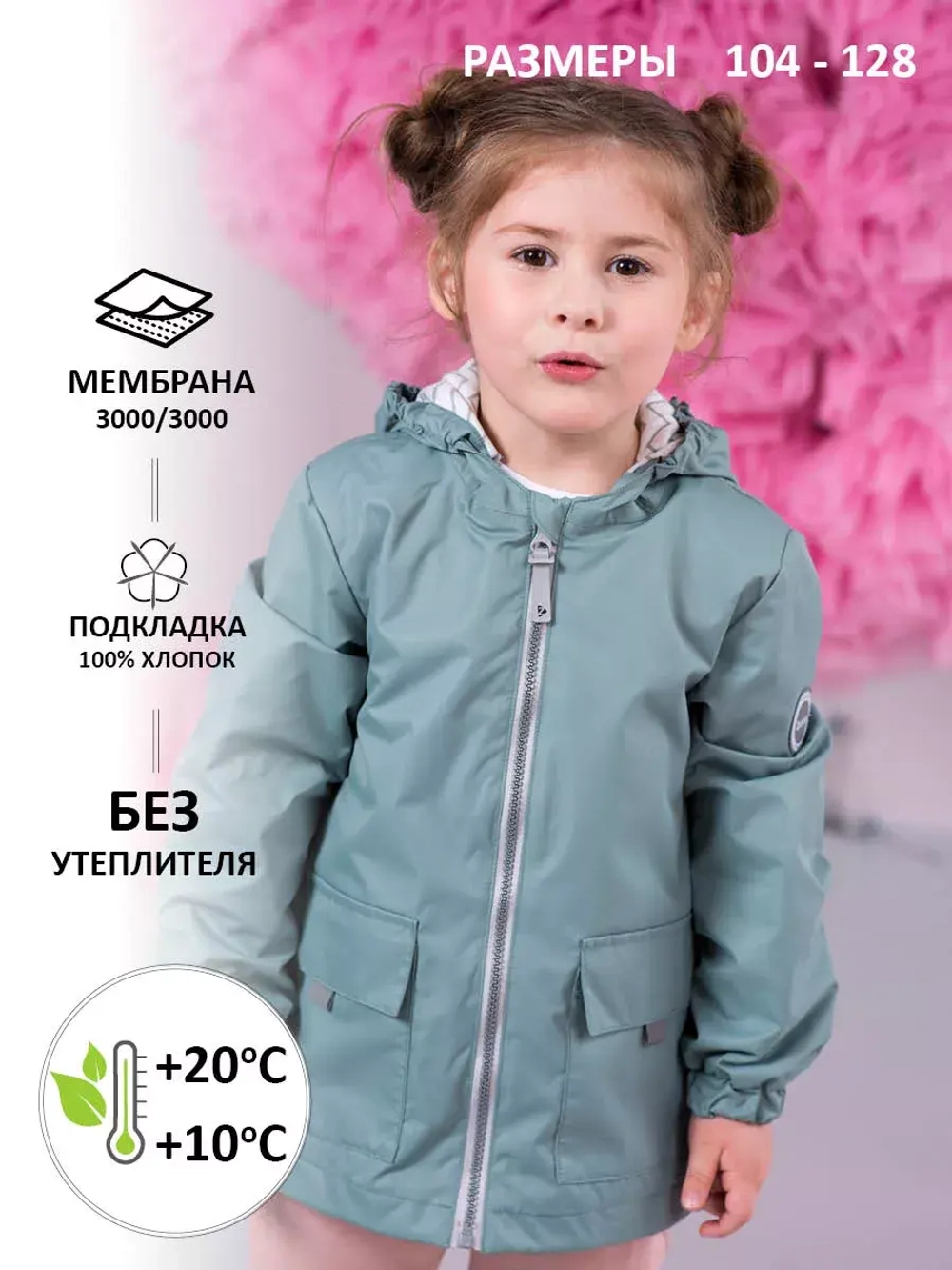 Ветровка мембрана на хлопковой подкладке