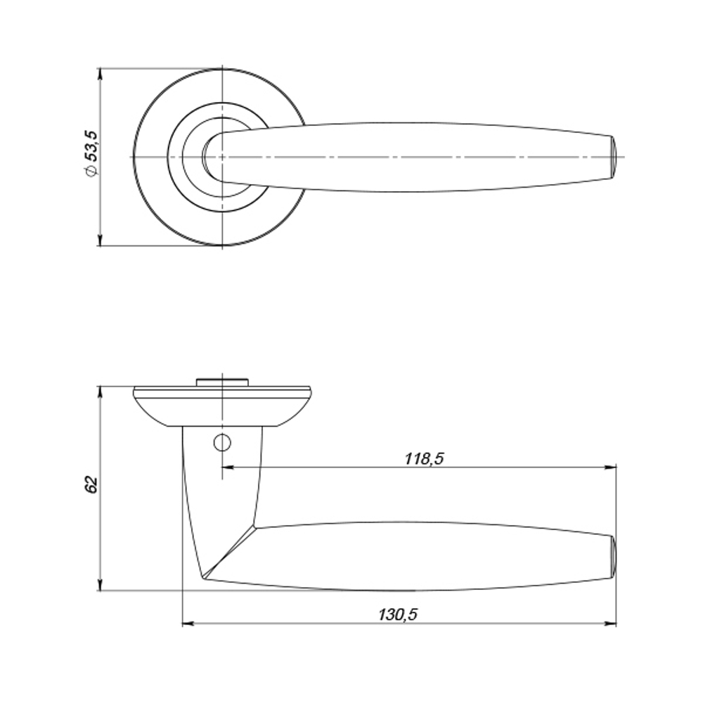 Ручка раздельная SUPREME ZR ABG-6 бронза