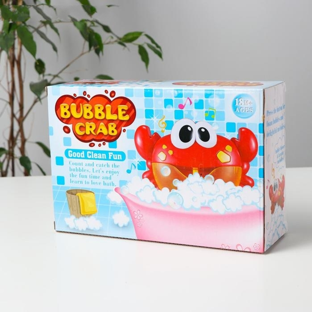 5152776 Генератор мыльных пузырей/пены «Крабик» на присосках 24х7х15,5 см
