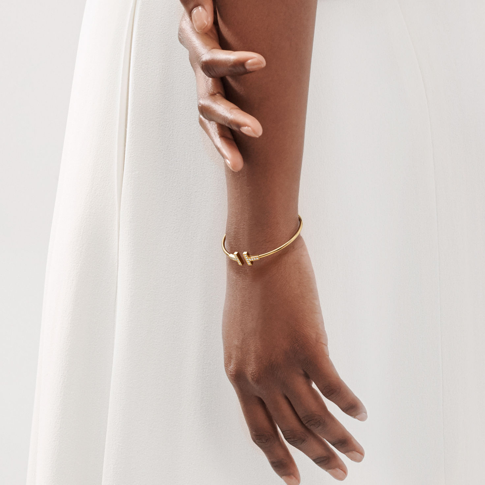 Браслет из жёлтого золота с бриллиантами 18k💠Tiffany - В наличии