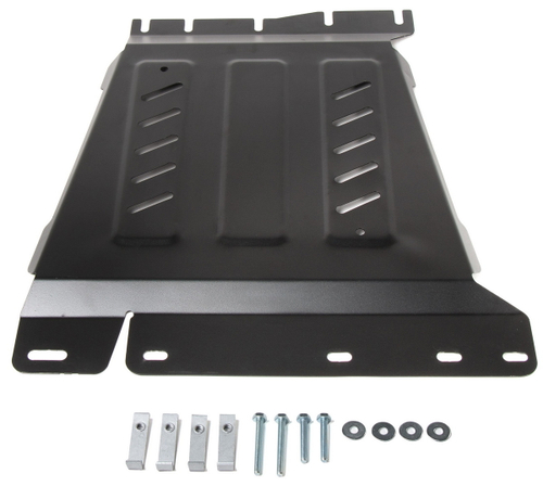 Защита КПП Rival для Nissan Navara D40 (V - 2.5D) 2004-2010/Nissan Navara D40 рестайлинг (V - 2.5D; 3.0D) 2010-2015/Nissan Pathfinder R51 (V - 2.5D; 4.0) 2004-2010/Nissan Pathfinder R51 рестайлинг (V - 2.5D; 3.0D; 4.0) 2010-2014 (устанавл-ся совместно с 2111.4165.2.3), сталь 3 мм, с крепежом, штампованная, 2111.4166.2.3