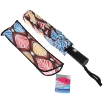 Зонт женский полуавтомат «Ultramarine- Маниока», микс 6 цветов, 8 спиц, d-100см, длина в слож. виде 28см, голубые цветы