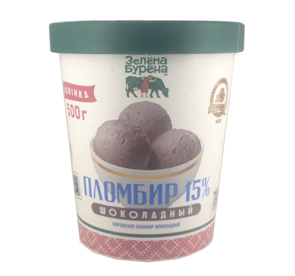 Мороженое &quot;Пломбир шоколадный&quot; 500г. Зелена Бурена - купить с доставкой по Москве и области