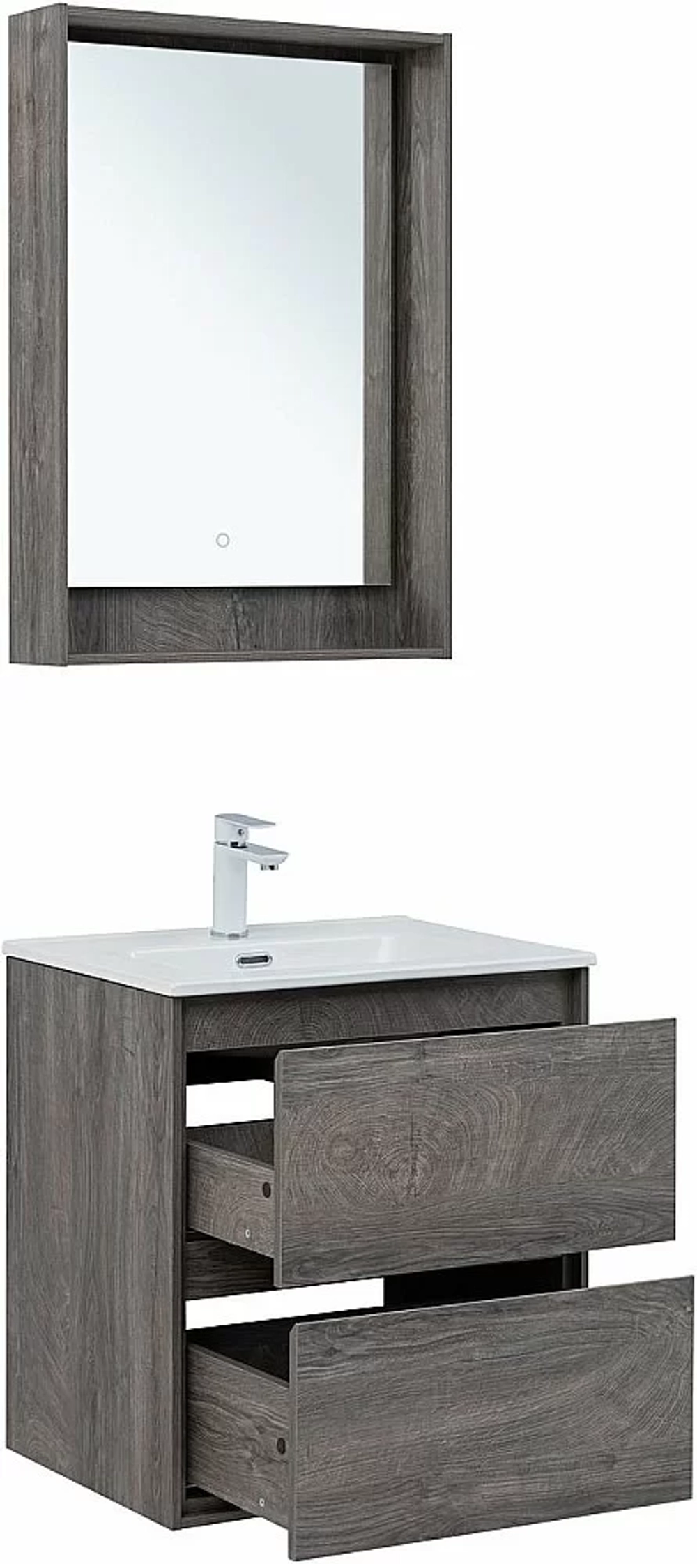 Тумба с раковиной Aquanet Милан 336372/330429 60 дуб рошелье