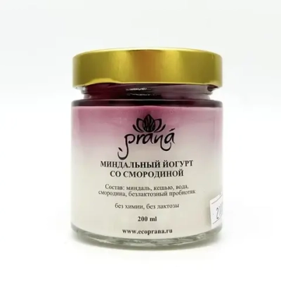 Йогурт миндальный со смородиной "Prana", 165 г