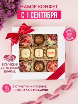 Конфеты шоколадные коробка набор подарочный "С 1 сентября"
