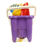 Песочный набор №40 ведро-крепость, совок, грабли, лейка (АлексТойз)