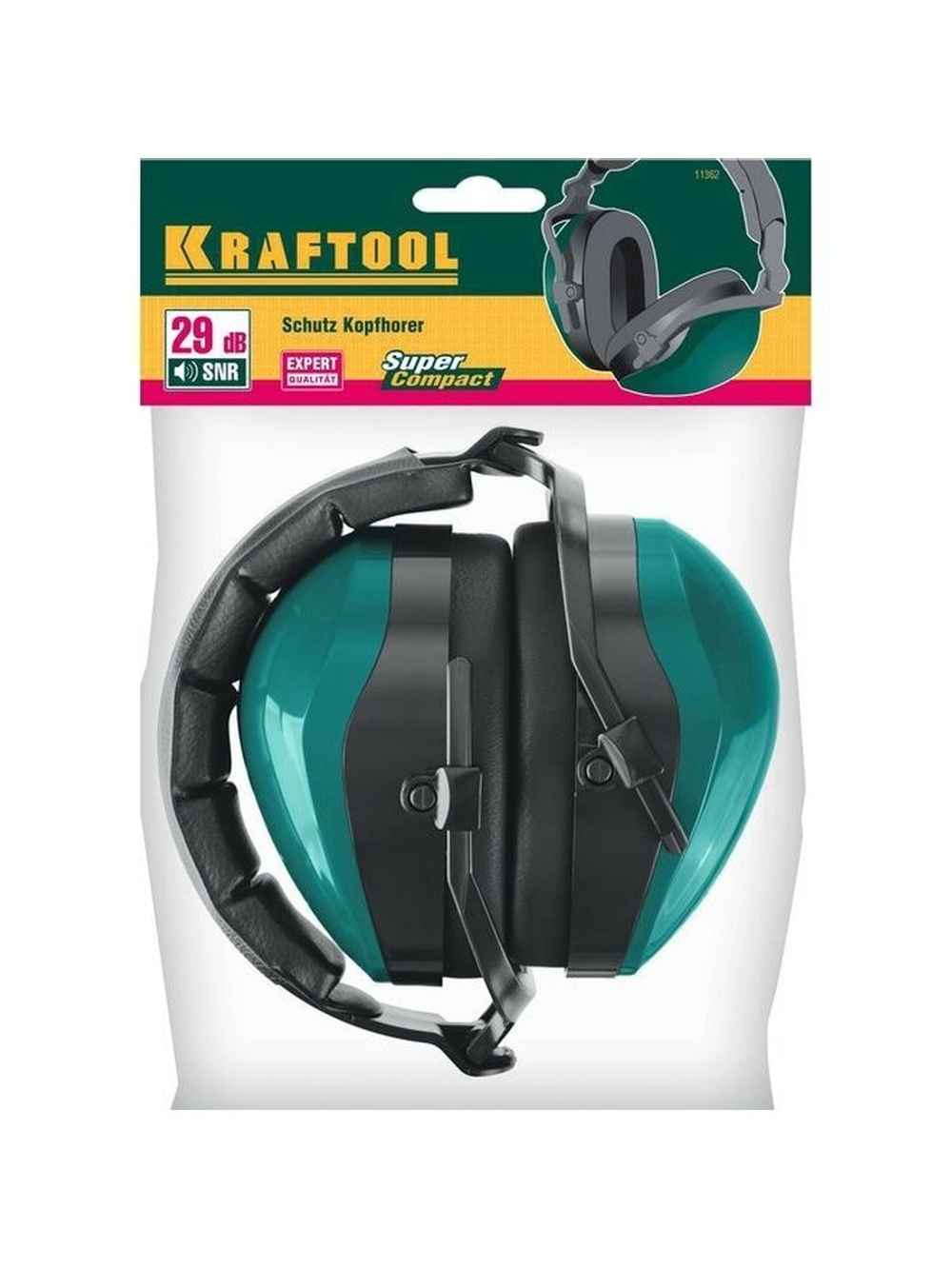 Защитные наушники KRAFTOOL PROFI-29 защита до 109дБ, шарнирное крепление чашек
