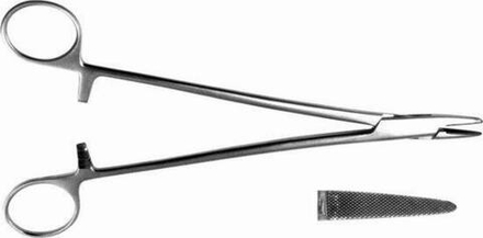 ТМ- И-10-8 Иглодержатель сосудистый, армир. тв. сплавом, 200 мм (НОВОЕ ИСПОЛНЕНИЕ)