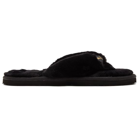 Puma Fluff Flip Slide 'Black Team Gold'