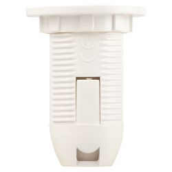 Патрон ЭРА Е14 с кольцом пластик белый без наклейки групповая упаковка 50 шт | Патроны, переходники, ПРА