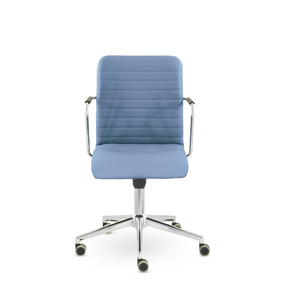 Кресло Честер GTР TG хром Ср S-0420 (светло-голубой)