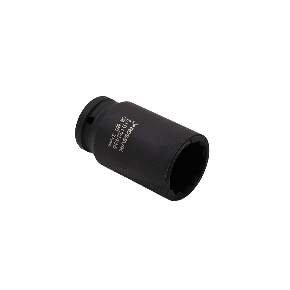 SID123436 Головка торцевая ударная глубокая 12-гранная ROSSVIK 3/4", 36мм