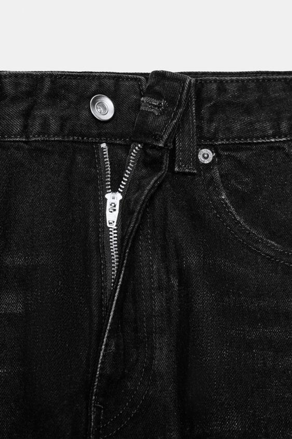 ZARA ДЖИНСЫ TRF ОВЕРСАЙЗ СО СРЕДНЕЙ ПОСАДКОЙ, ЧЕРНЫЙ