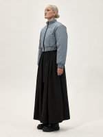 Бомбер стеганый укороченный "Александрит" с эффектом шанжан. Сине-лиловый