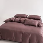 КПБ Однотонный Сатин Элитный на резинке OCER007, 2 спальный, 4 наволочки, простынь 160*200*30