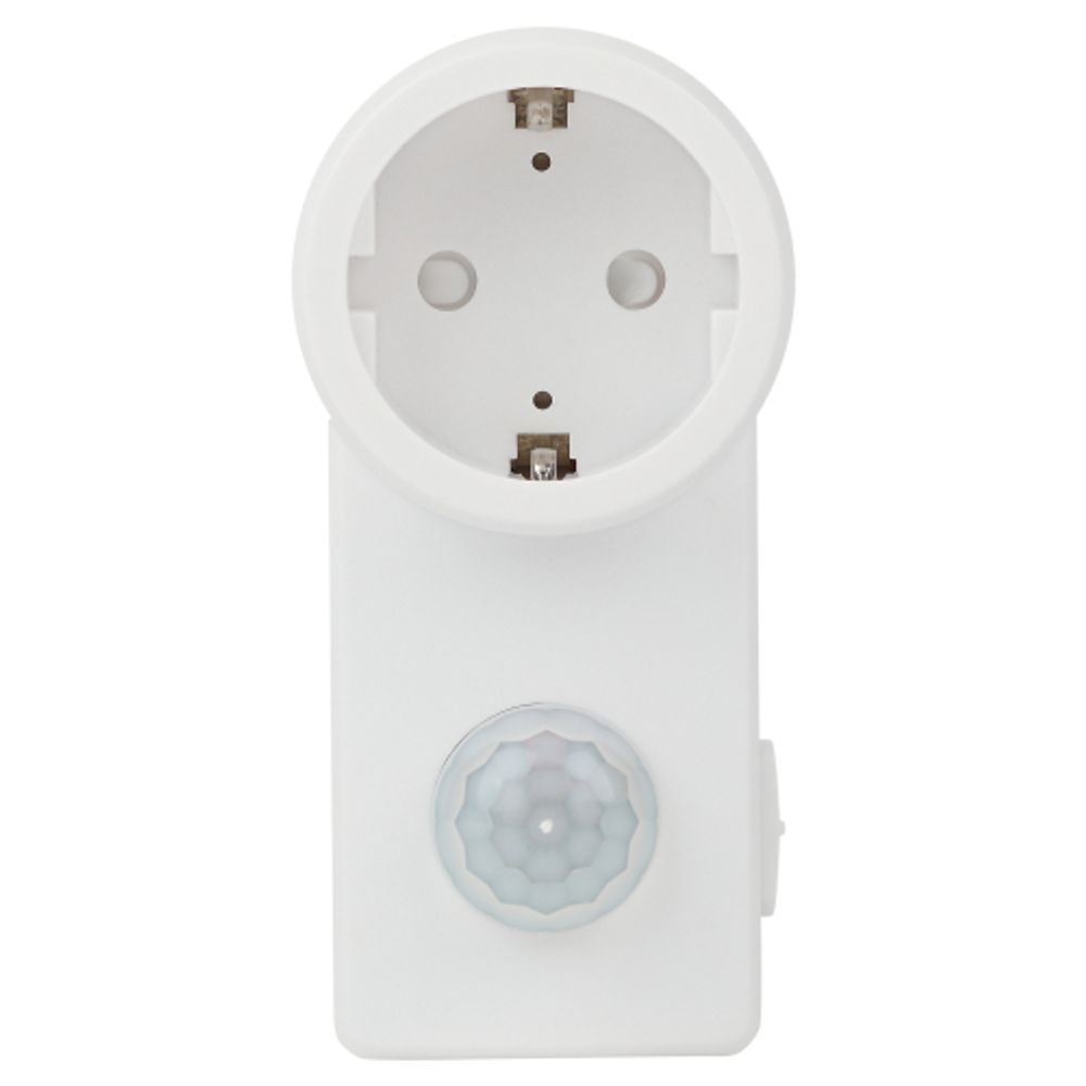 Датчик движения ЭРА MD 022 розеточный ДДР-01 1200Вт, 10-420с, 2-9м, 3+лк, 120гр, IP20 | Датчики движения