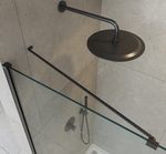 Шторка на ванну Cezares LIBERTA-V-1-TB-90/155-C-NERO чёрный профиль, стекло прозрачное