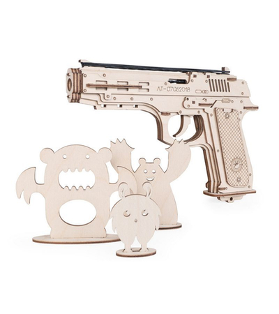 Деревянный конструктор Lemmo Пистолет №ЛТ07052018, 85 деталей