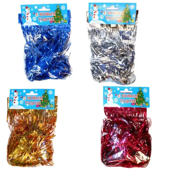 Дождик 150 мм.*2 м., красный, КАЗ КОМ (ДН-150/красный)