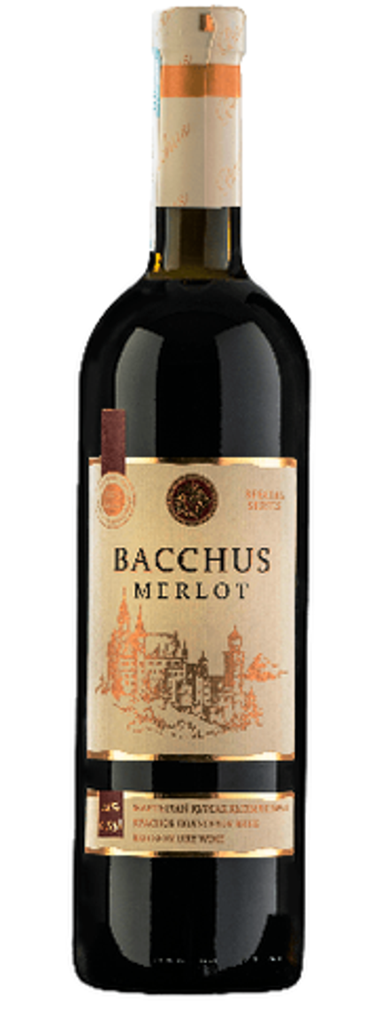 Вино Bacchus Merlot красное полусухое 0,75 л