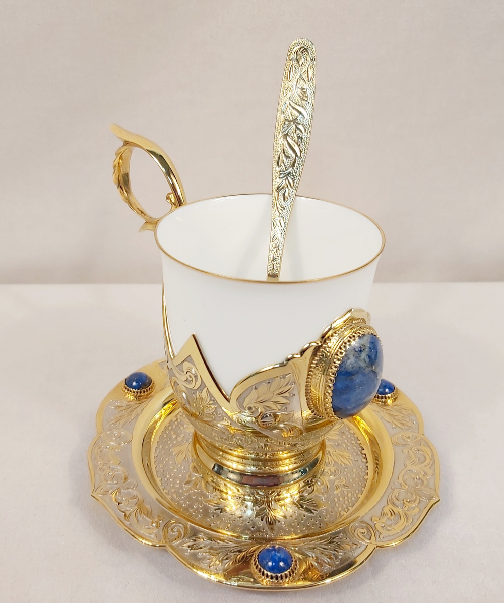 Кофейный набор "Лазурит"в подарочном футляре