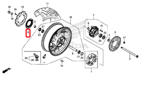 42515-MKN-D50. RING, RR. PULSER (ABS)