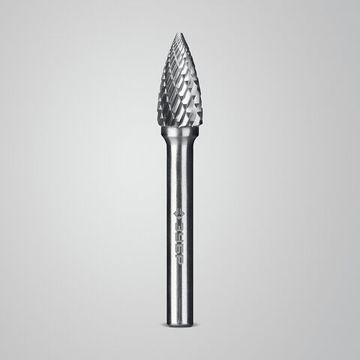 ЗУБР 10х20 мм, тип G (парабола с острым углом), хв-к 6 мм, твердосплавная борфреза, ПРОФЕССИОНАЛ (28806-10-20)