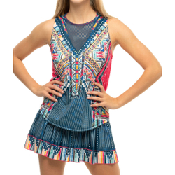 Женская теннисная майка Lucky in Love Borderline Tank Top Women - Multicoloured