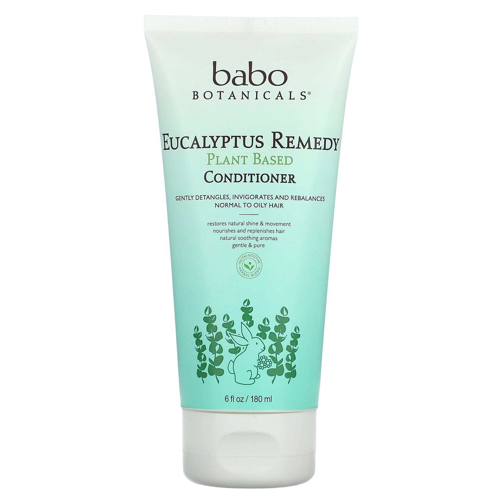 Babo Botanicals, Кондиционер на растительной основе с эвкалиптом, для нормальных и жирных волос, 180 мл (6 жидк. унц.)