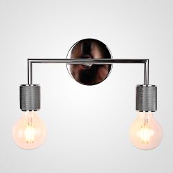 Бра Rh Utilitaire Double Sconce Silver By Imperiumloft