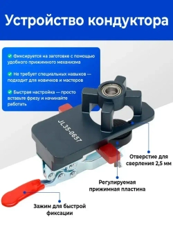 Шаблон для врезки мебельных петель круглый