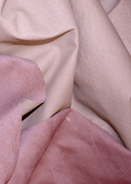 Кожа натуральная, лицевой велюр, 0,7 мм, нежно-розовый