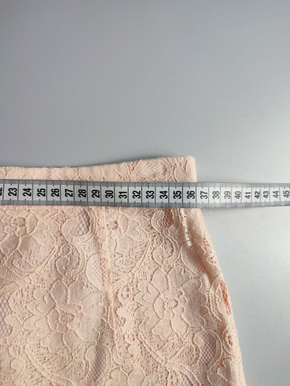 Юбка H&M персикового оттенка ажурная 44 размер