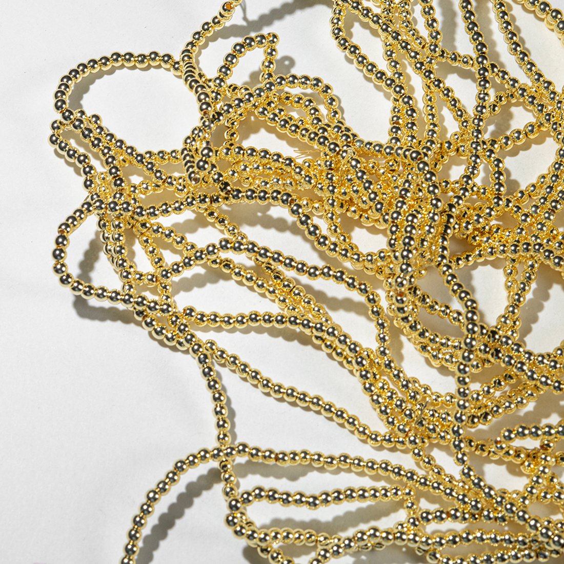 Гематин (гематит), оттенок "Светлое золото", шар (разделитель) 3,3мм