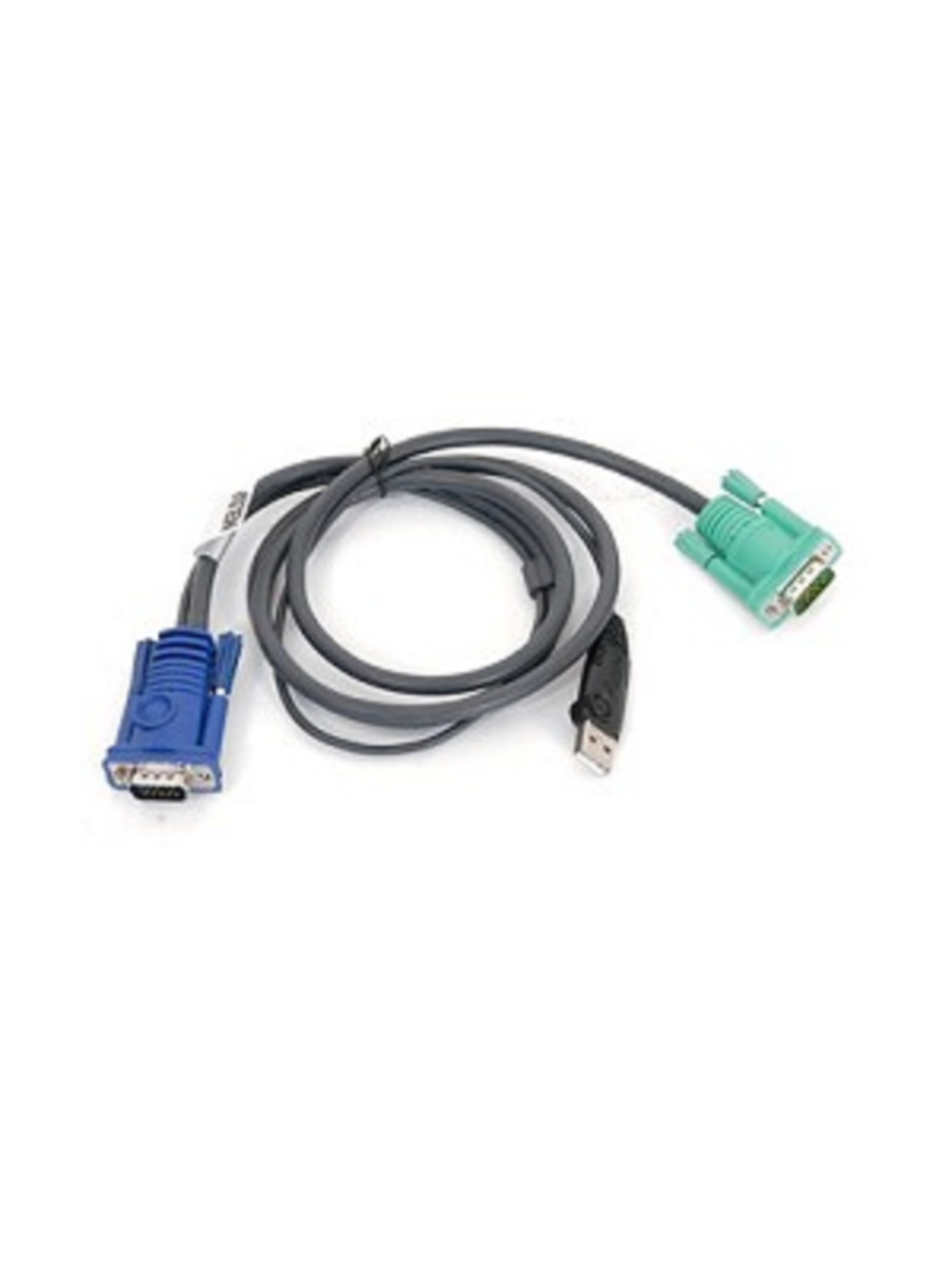 ATEN 2L-5201U Кабель KVM  USB(тип А Male)+HDB15(Male) <->  SPHD15(Male) 1,2м., черный.