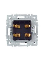 BRITE Аудиорозетка 4-местная РА10-БрЧ черный IEK