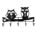 ВЕШАЛКА НАСТЕННАЯ СОВЫ 5 КРЮЧКОВ ЧЕРНЫЙ ВС52
