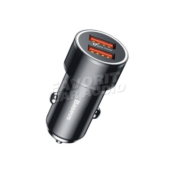 АЗУ 2USB Baseus BSC-C15N Small Screw 3400mA металл чёрный