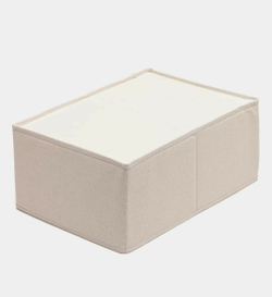 Органайзер для хранения вещей одежды, коробка для полотенец белья с окном, ящик для хранения 40х27х17см, серый