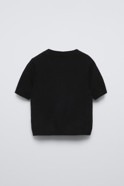 ZARA СВИТЕР ИЗ 100% КАШЕМИРА, ЧЕРНЫЙ