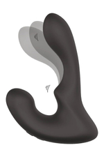 Чёрный массажер простаты с 2 моторами Booty Rocker