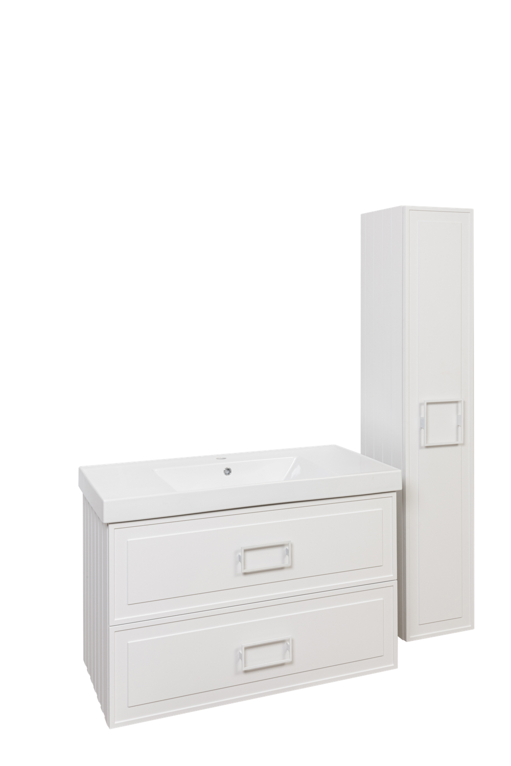 Тумба под раковину La Fenice Cubo Bianco TWIN белый 100 FNC-01-CUB-B-100-2