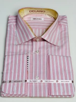 Рубашка с запонками и пуговицами на манжетах