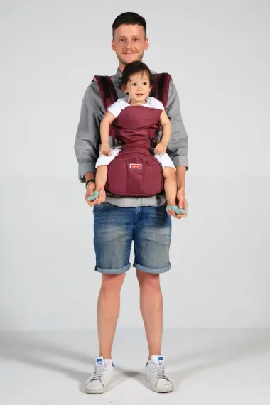 Хипсит S-Pocket Set Sinbii на 2 лямках с карманом под сиденьем фиолетовый