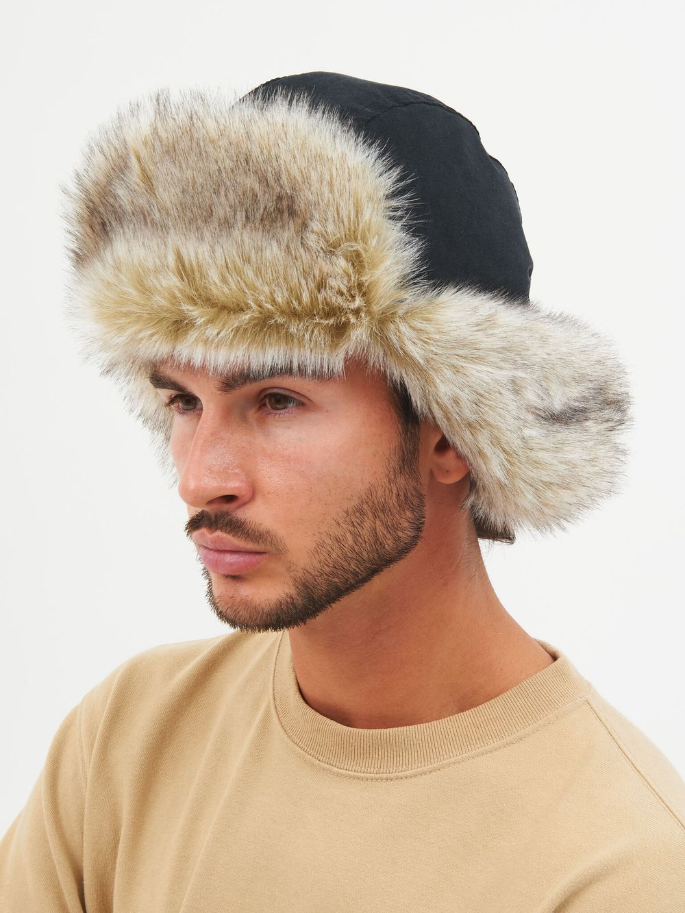 Шапка ушанка зимняя Канада ткань Finlandia цвет Серый/Черный