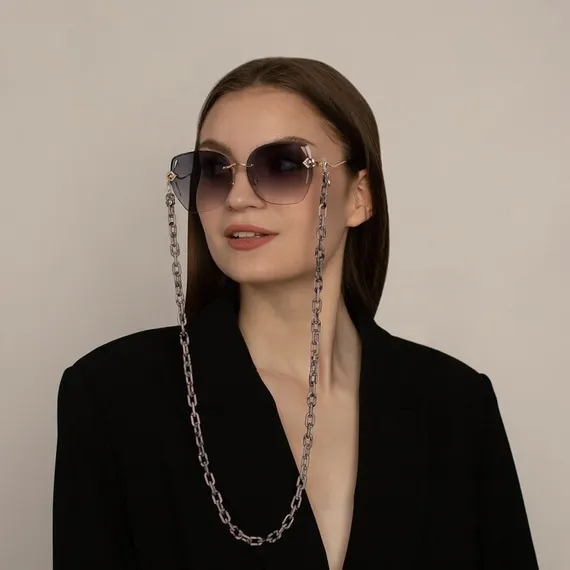 Цепочка для очков &quot;Звенья&quot; тени, цвет коричнево-бежевый, 70 см