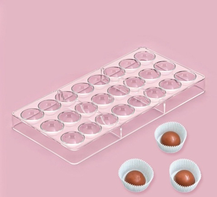 Пластиковая форма для шоколада "Полусфера" 27,5*13.5см