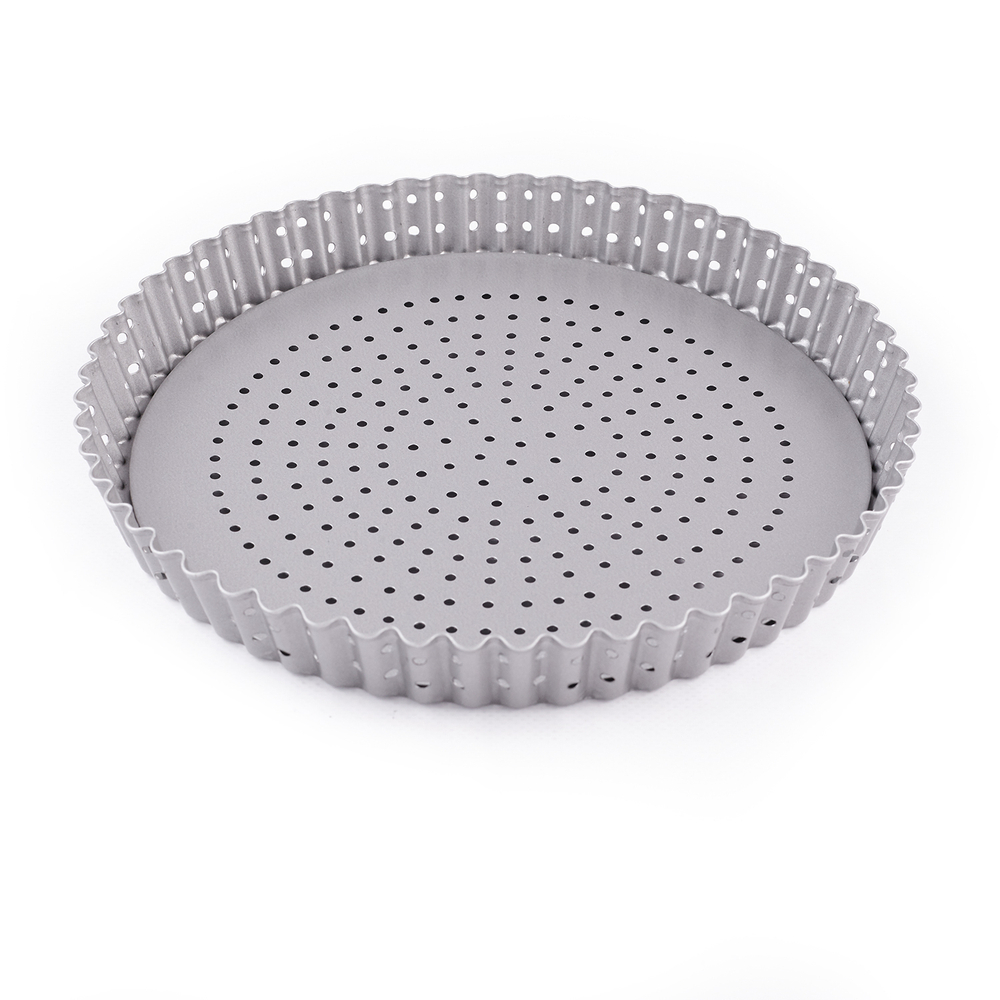 Форма для выпечки круглая перфорированная Patisse Silver 24х3.5 см